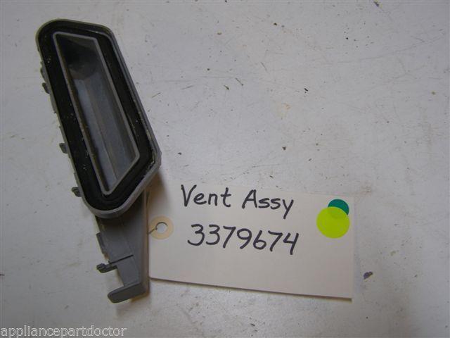 WHIRLPOOL DISHWASHER 3379674 VENT USED PART ASSEMBLY WHIRLPOOL DISHWASHER 3379674 VENT USED PART ASSEMBLY